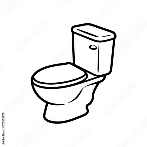 Toilet Seat Bathroom Icon Illustration