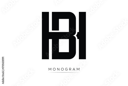 HH Creative Latter Logo. Monogram Logo Design.  Modern Minimal Initials Sing Symbol .