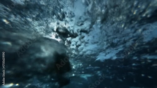 Wallpaper Mural Underwater view of Sunlight Through Waves Torontodigital.ca