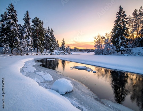 Wunderschöne Winterlandschaft in Schweden
