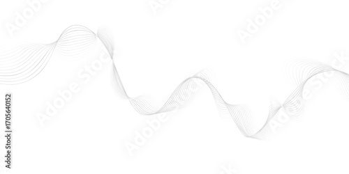 Abstract white smoke design with a smooth curve and blue light motion wave pattern on a white background for a flowing art wallpaper