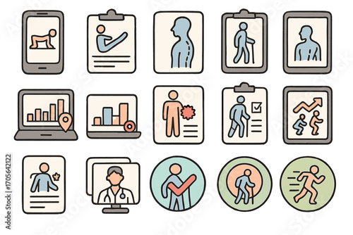 Healthcare, medical line icon set. health, wellness, fitness icons line collection