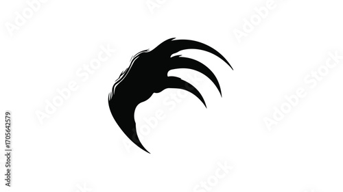 Dynamic Dinosaur Claw Scratches Silhouette Vector Icon for Designs