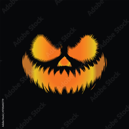 Spooky Jack-o'-Lantern Face