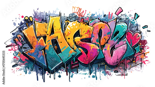Vibrant Graffiti Street Art showcasing Bold and Urban Graffiti Tags