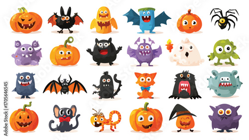 Spooky Halloween Icon Set for Festive Designs and Decorations