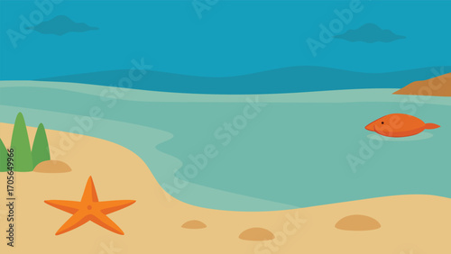 Surreal underwater world with glowing bioluminescent jellyfish and cosmic elements vector