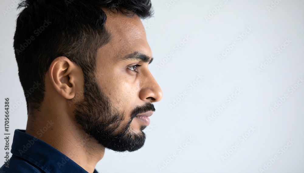 Fototapeta premium Profile portrait of a man