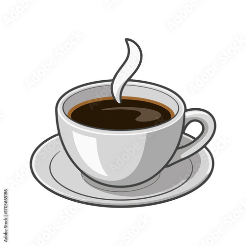 coffee cup with flying beans vector icon