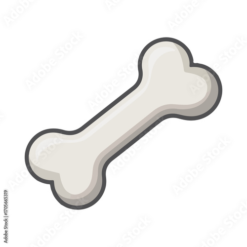 dog chewing bone emoji vector icon