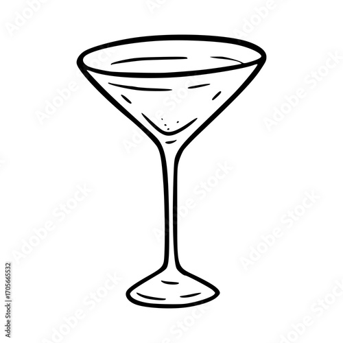 beverage glassware line art drawing