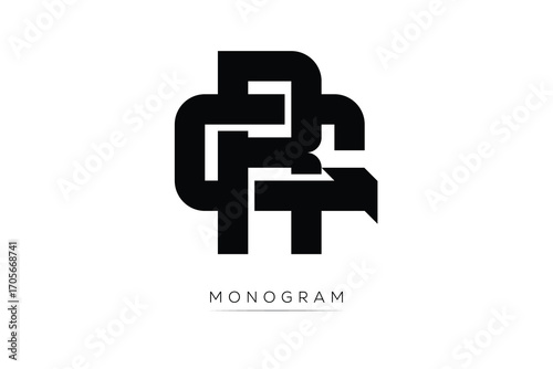 RQ Creative Latter Logo. Monogram Logo Design.  Modern Minimal Initials Sing Symbol .