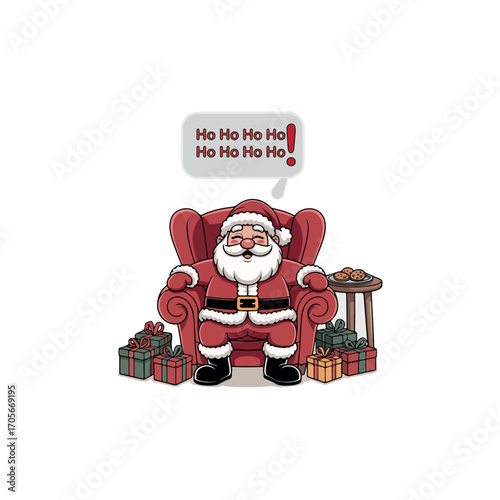 Ho Ho ho , Typography T-shirt Design Generative Ai