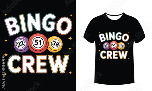 A Bingo Typography T-Shirt Design Bingo Crew