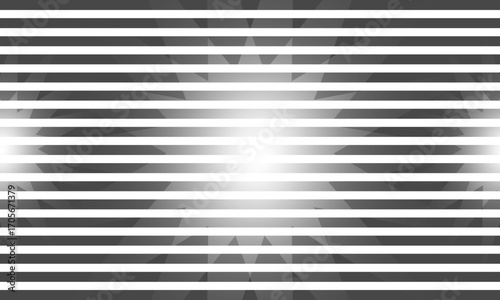 Luminous Static Abstract Monochrome Horizontal Bars with a Radiant Central Glow