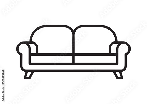 Sofa Line art Vector
