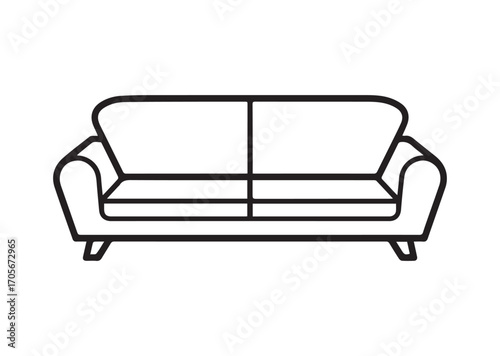 Sofa Line art Vector