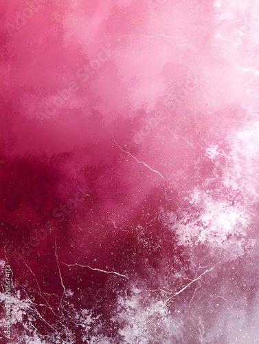 Gradient pink grunge background with scratched edges.