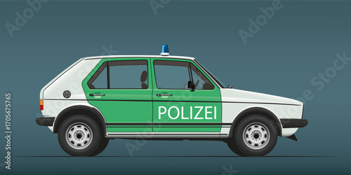 Retro police car