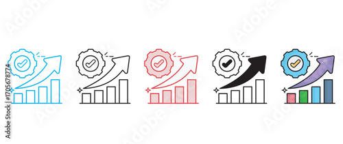 Boost Productivity icon design with white background stock illustration