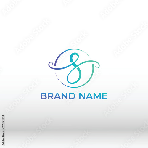 beauty stylish letter S logo vector