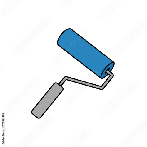 Blue Paint Roller Tool for Home Improvement and Renovation Projects.