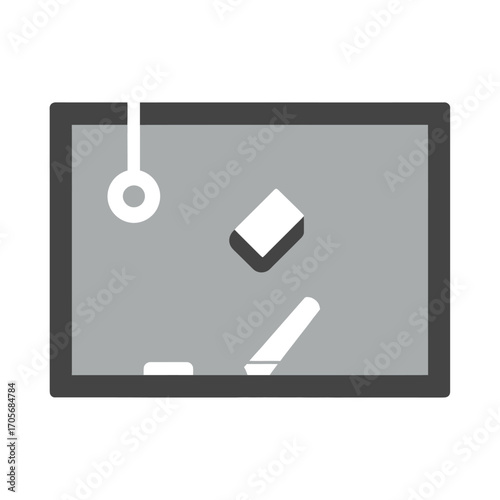 interactive whiteboard with objects.