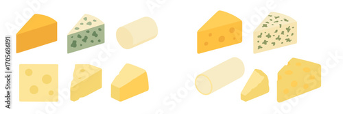 A diverse assortment of popular cheese varieties, featuring rich cheddar, pungent blue cheese, and creamy mozzarella, perfect for culinary use