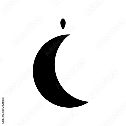moon glyph icon