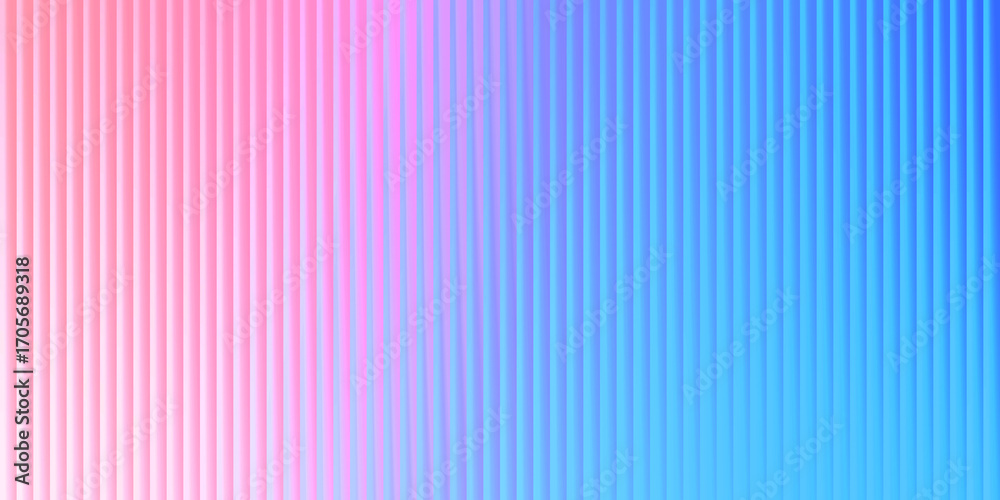 Fototapeta premium Pink to Blue Vertical Ribbed Gradient Background abstract