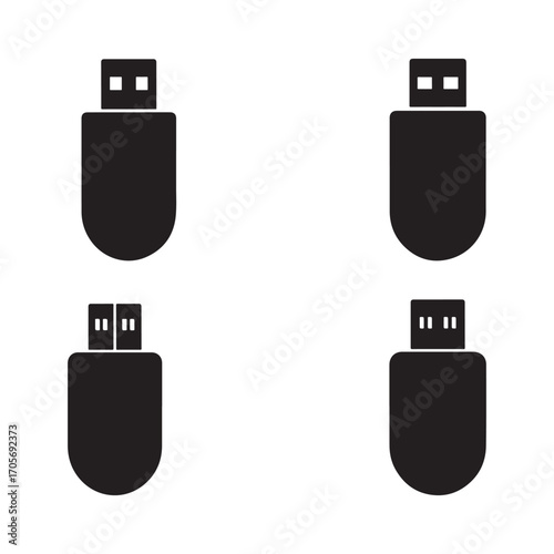 Modern power bank icon and graphic elements