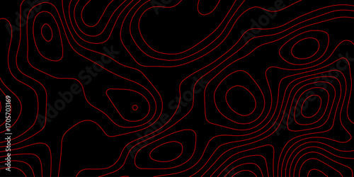 Futuristic Hologram Grid with Red Energy Wave Contours Forming Digital Sci Fi Topographic Mapping on Dark Abstract Vector Wallpaper