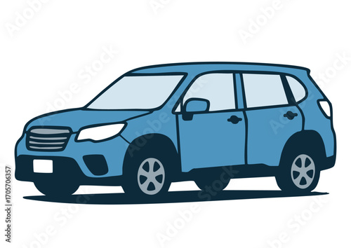 SUV-スポーツ用多目的車のシンプルなイラスト