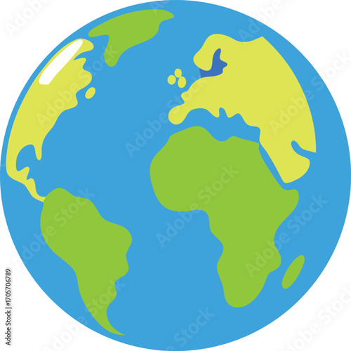 Earth globe vector illustration