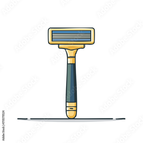 Razor with multiple blades for shaving and grooming bathroom accessory