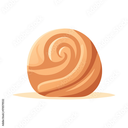 Delicious swirl candy cream dessert vector illustration with a tasty spiral pattern and smooth texture for sweet cravings
