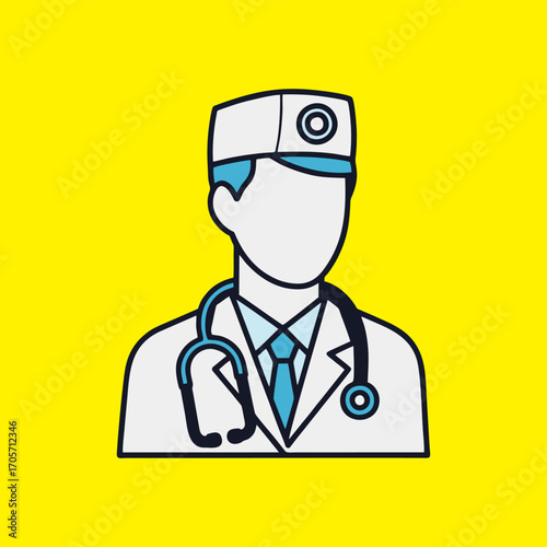 cartoon doctor with a stethoscope