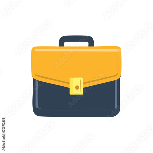 Business Briefcase Icon Represents Success and Corporate Professionalism, Business Bag, Leather Portfolio for Finance Documents