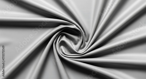 Swirling texture of soft, elegantly draped silver fabric aesthetic
