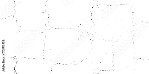 Vintage grunge scratches texture isolated on white background.  black damaged rusty crack and scratch wall texture design. Abstract concrete and marble surface, distressed paint crack texture.