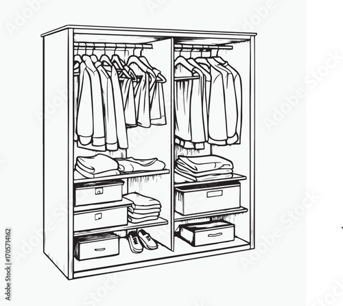 interior of a wardrobe