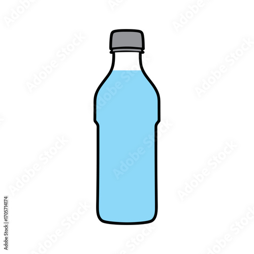 bottle of water isolated on white