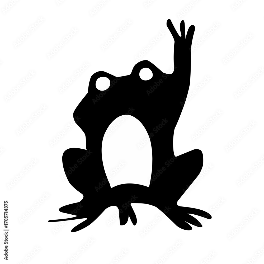 Obraz premium frog silhouette