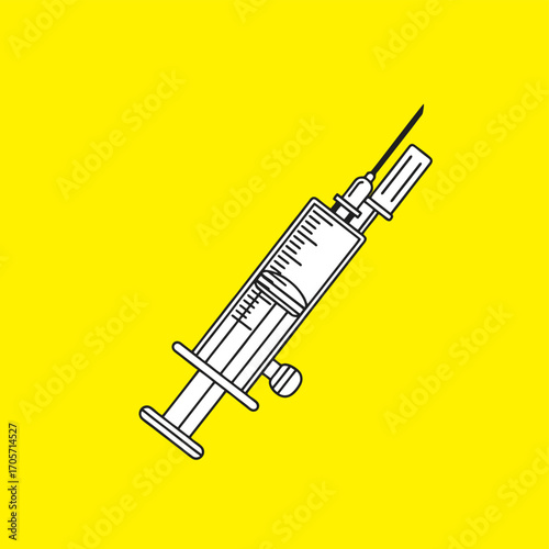 syringe on a white background