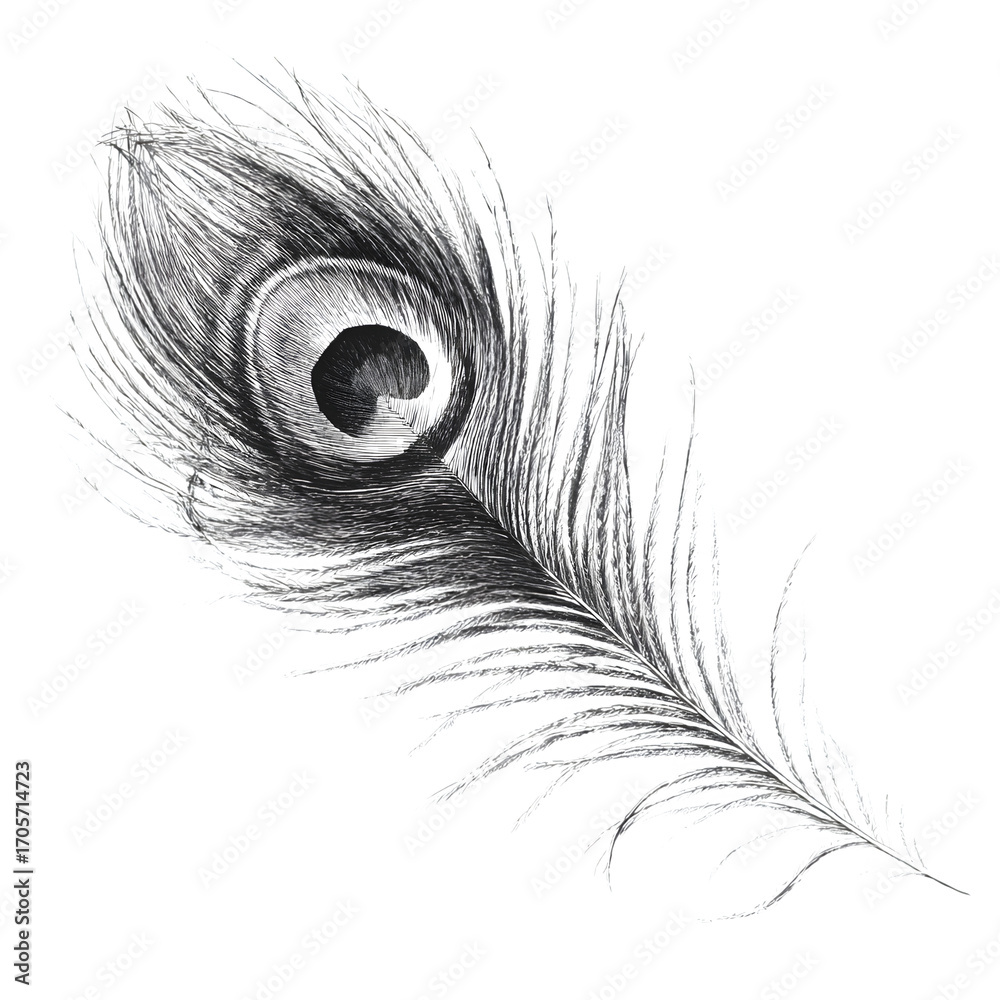 Obraz premium feather on black