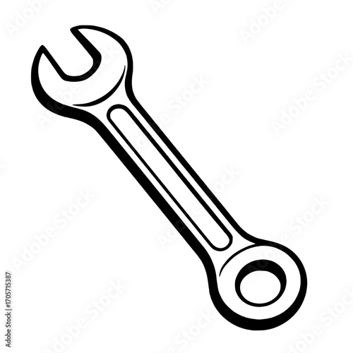 wrench isolated on white background