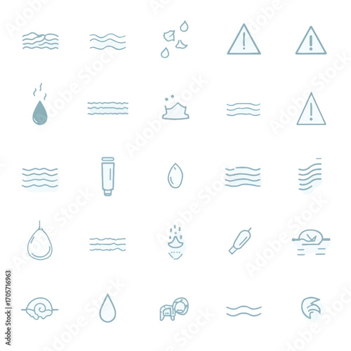 Flood Disaster Vector Illustration – Heavy Rain and Water Overflow