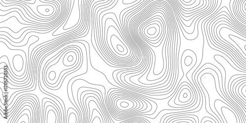 Abstract Modern design with White background with topographic wavy pattern design. Geographic abstract grid. Geographic curved, vector illustration.	