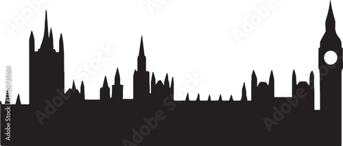 Palace of Westminster London silhouette