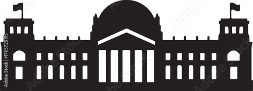 Reichstag Building Berlin silhouette
